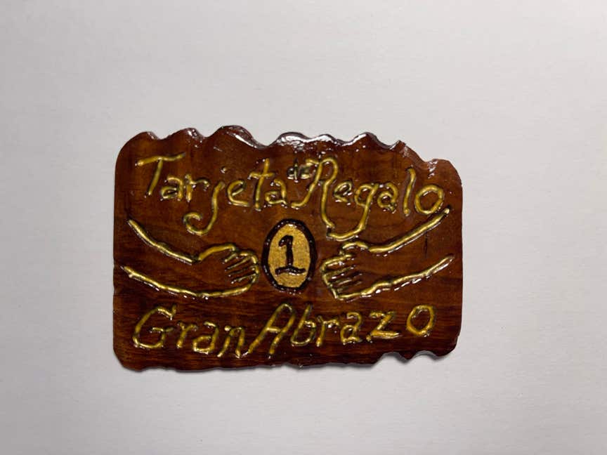 Woodcarving, Pocket Masterpiece, Wooden Gift Card, Handmade, Custom Woodcarving