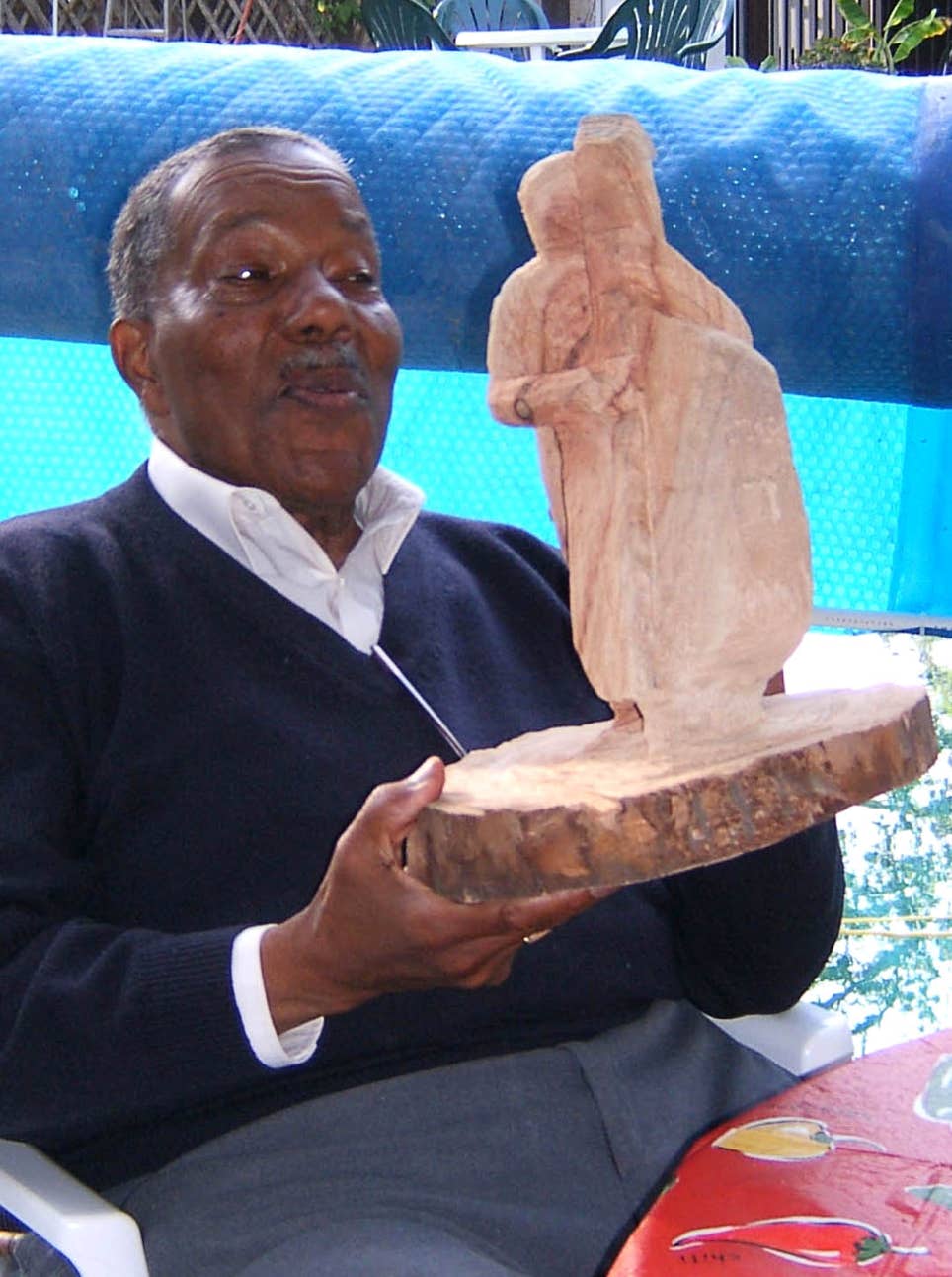 Dave Brubeck, Eugene Wright, Senator, Bass, Bass Player, Casey, Woodcarving, Wood carving, Chainsaw Wood Carving,  Chainxsaw Woodcarving, Sculpture, Art, Realism, Casey Woodcarving, Casey Wood Carving 