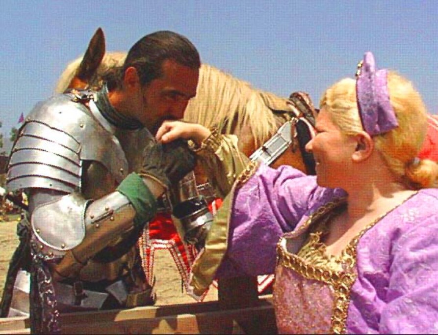 Casey McCaughn with a knight in shining armor