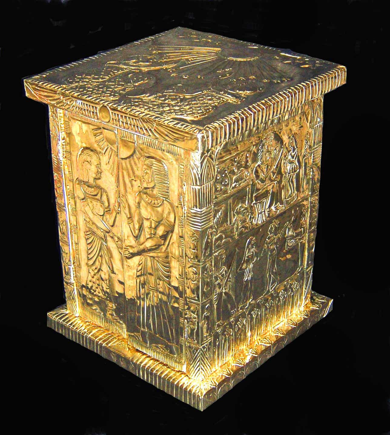 Tooled Brass Egyptian Shrine