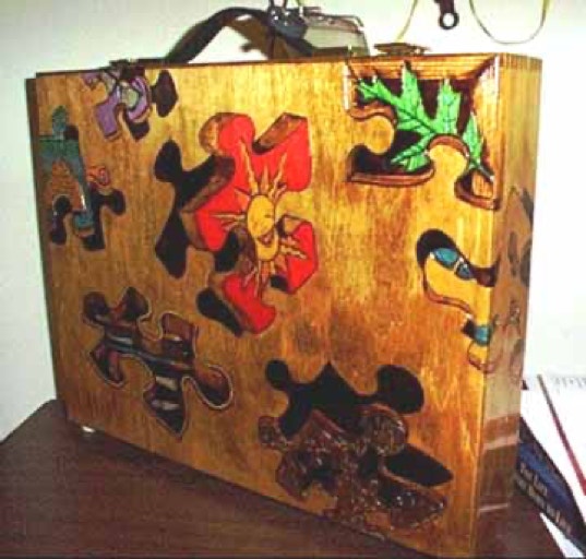 Puzzle Piece Box, Wood Carving, Woodcarving, Wood Art