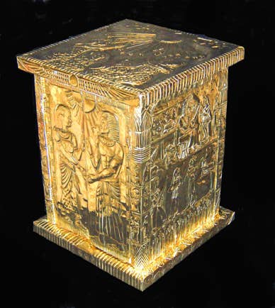 Brass Shrine, tooled brass, egyptian shrine, art