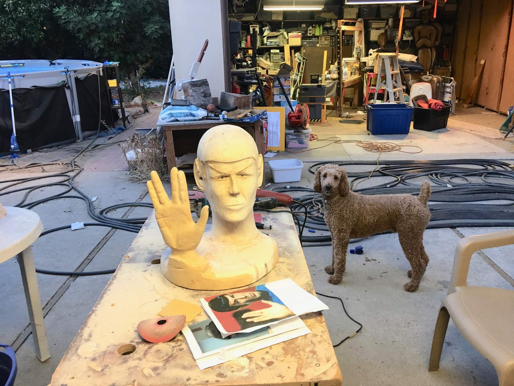 Spock, Leonard Nimoy, Casey, Woodcarving, Wood carving, Chainsaw Wood Carving,  Chainsaw Woodcarving, Sculpture, Art, Realism, Casey Woodcarving, Casey Wood Carving #LLAP, Chainsaw Casey