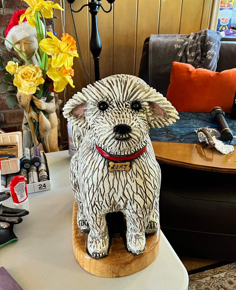 Dog, Casey, Woodcarving, Wood carving, Chainsaw Wood Carving,  Chainsaw Woodcarving, Sculpture, Art, Realism, #LLAP, Chainsaw Casey, Casey Woodcarving, Casey Wood Carving, Woodworking