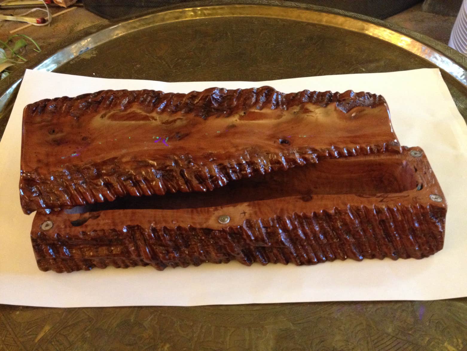 Curley Redwood Box, Curly Redwood box, Wood Carving, Woodcarving, Wood Art, Woodworking 